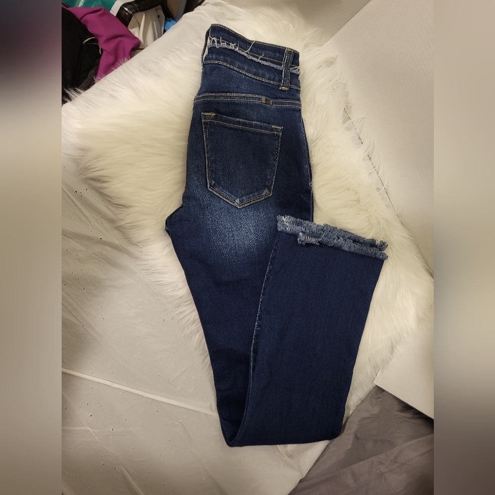 KanCan Dark Blue Straight Leg Women's Jeans, Size 25
